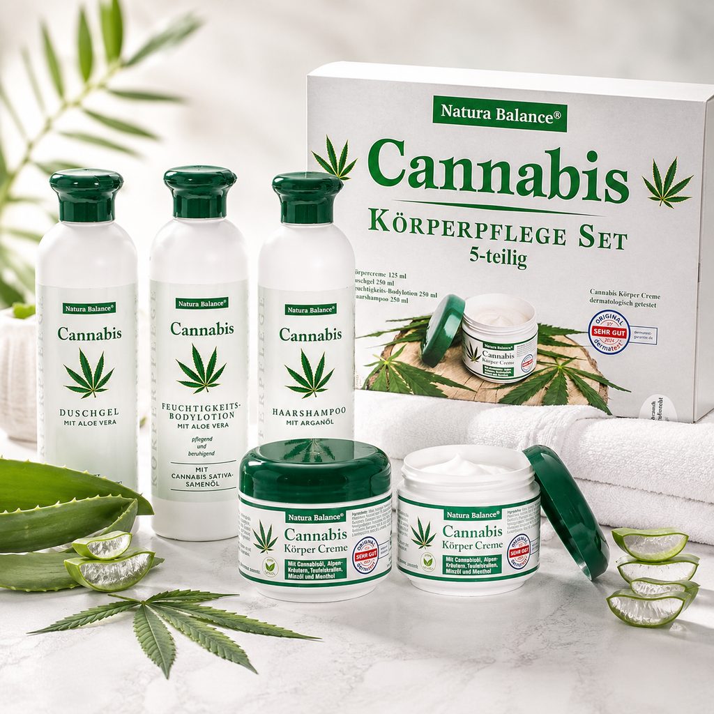 Cannabis kozmetikai szett kendermagolajjal hajra és testre