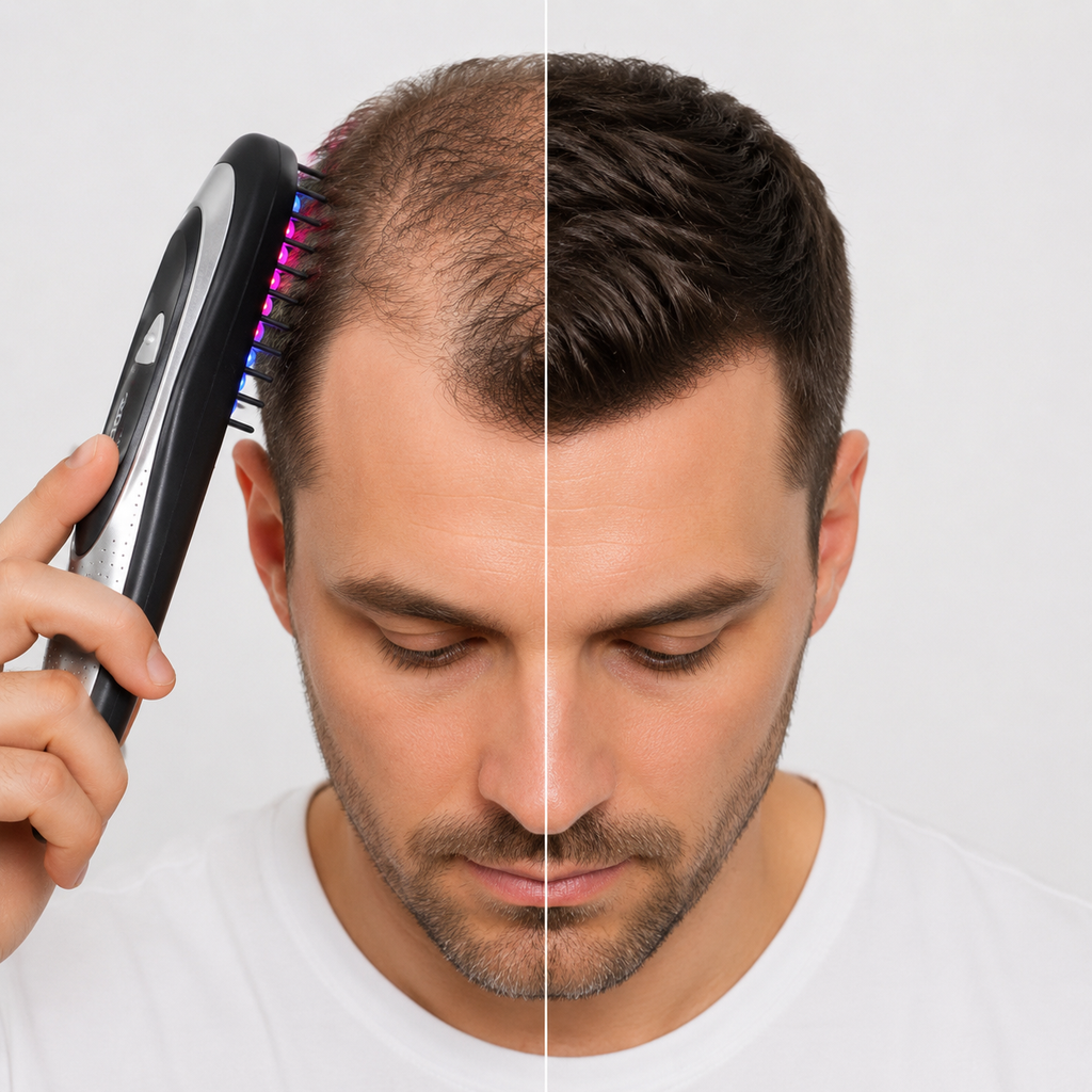 Velform Power Grow Comb lézeres hajerősítő fésű vörös és kék fényterápiával