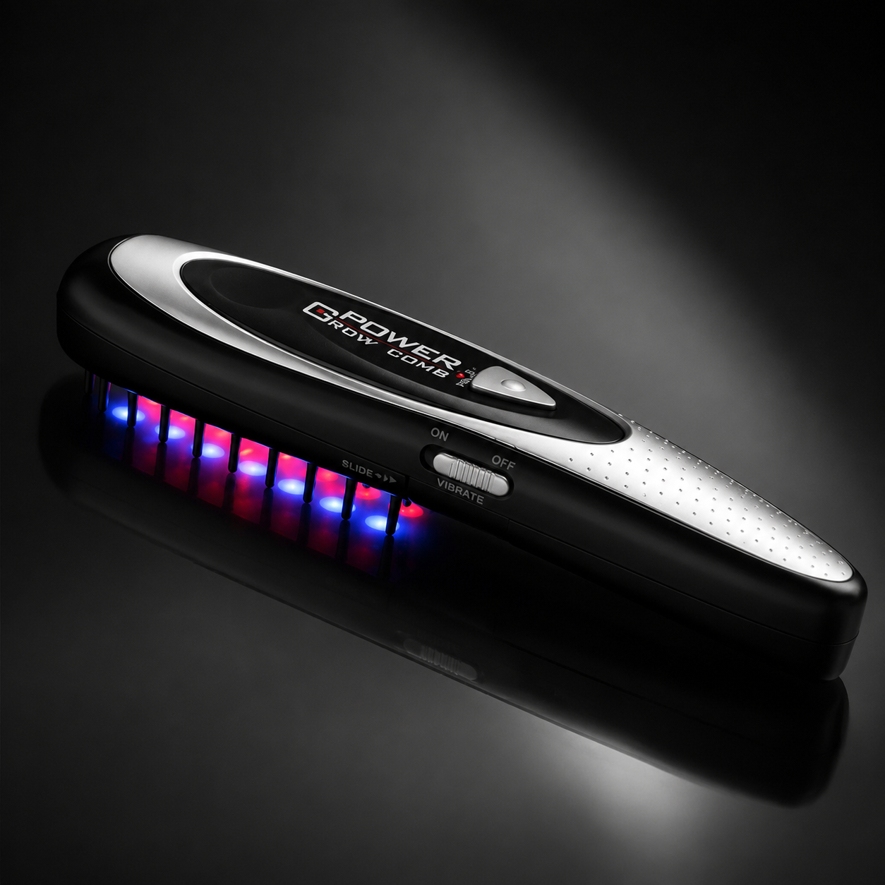 Velform Power Grow Comb lézeres hajerősítő fésű vörös és kék fényterápiával