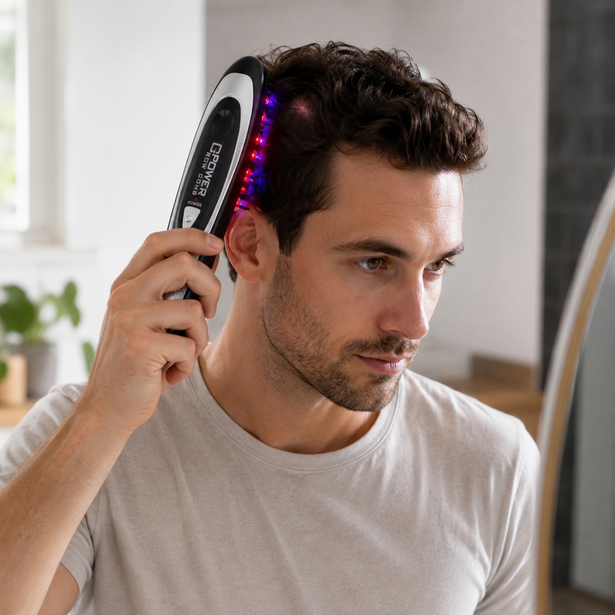 Velform Power Grow Comb lézeres hajerősítő fésű vörös és kék fényterápiával