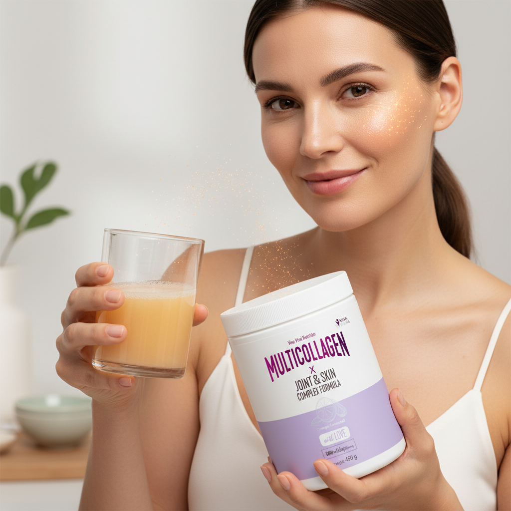 MultiCollagen™ komplex kollagén formula C-vitaminnal, glükozaminnal, kondroitinnel és MSM-mel