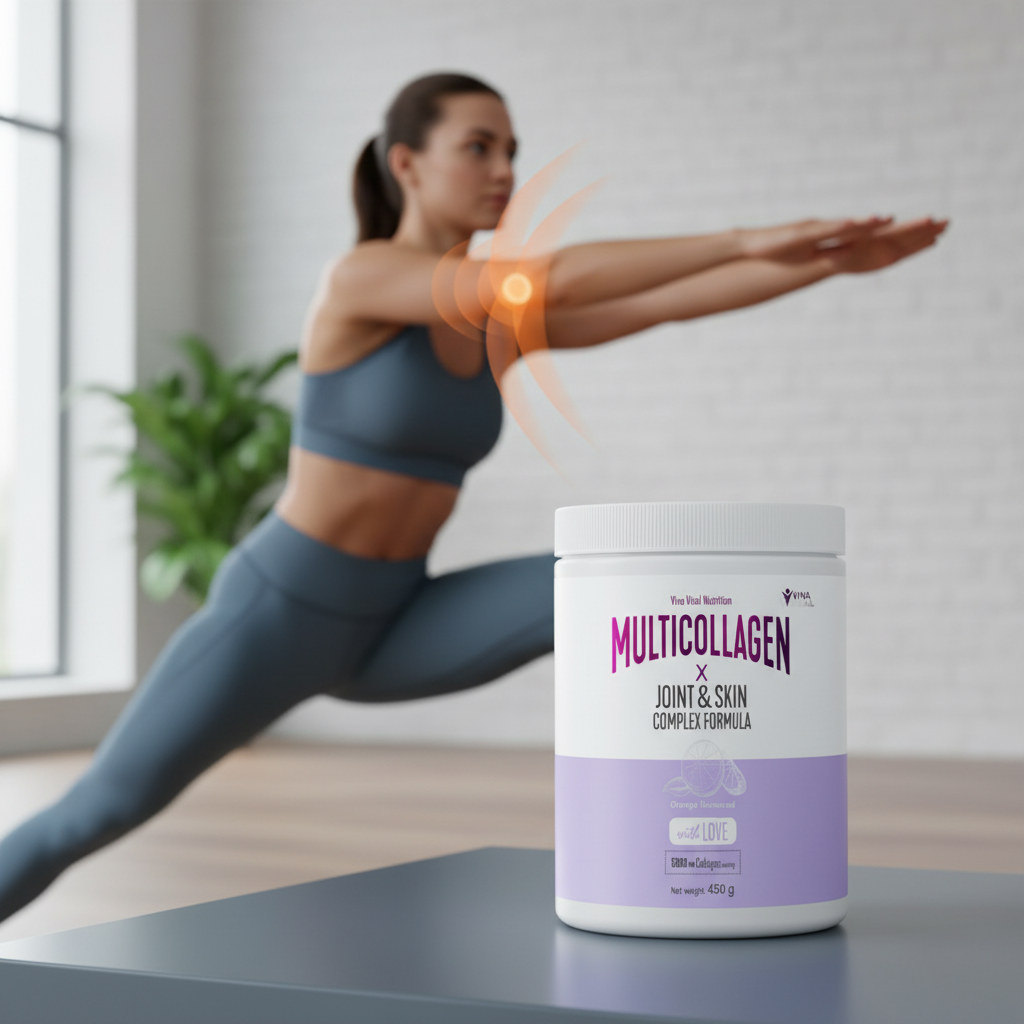 MultiCollagen™ komplex kollagén formula C-vitaminnal, glükozaminnal, kondroitinnel és MSM-mel