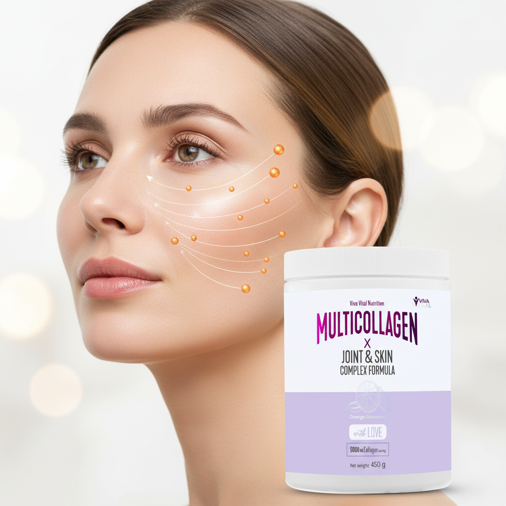 MultiCollagen™ komplex kollagén formula C-vitaminnal, glükozaminnal, kondroitinnel és MSM-mel